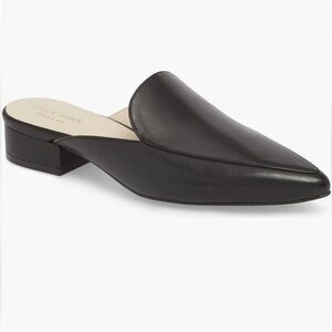 COLE HAAN Women's Piper Mules Black Leather Shoes Size 6.5